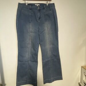 Indigo Thread Woman's Jeans Stretch‎ Wide Leg Size 16 NEW